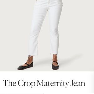 HATCH The Crop Maternity Jean - True White - Size 30